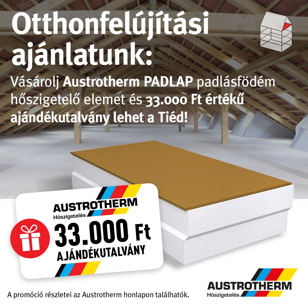 Austrotherm ajándékutalvány padlap social banner